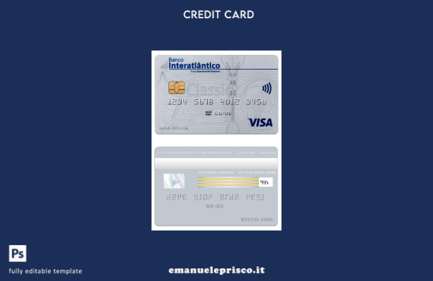 stile verificato modello di carta classica per visto bancario Cabo Verde Banco I